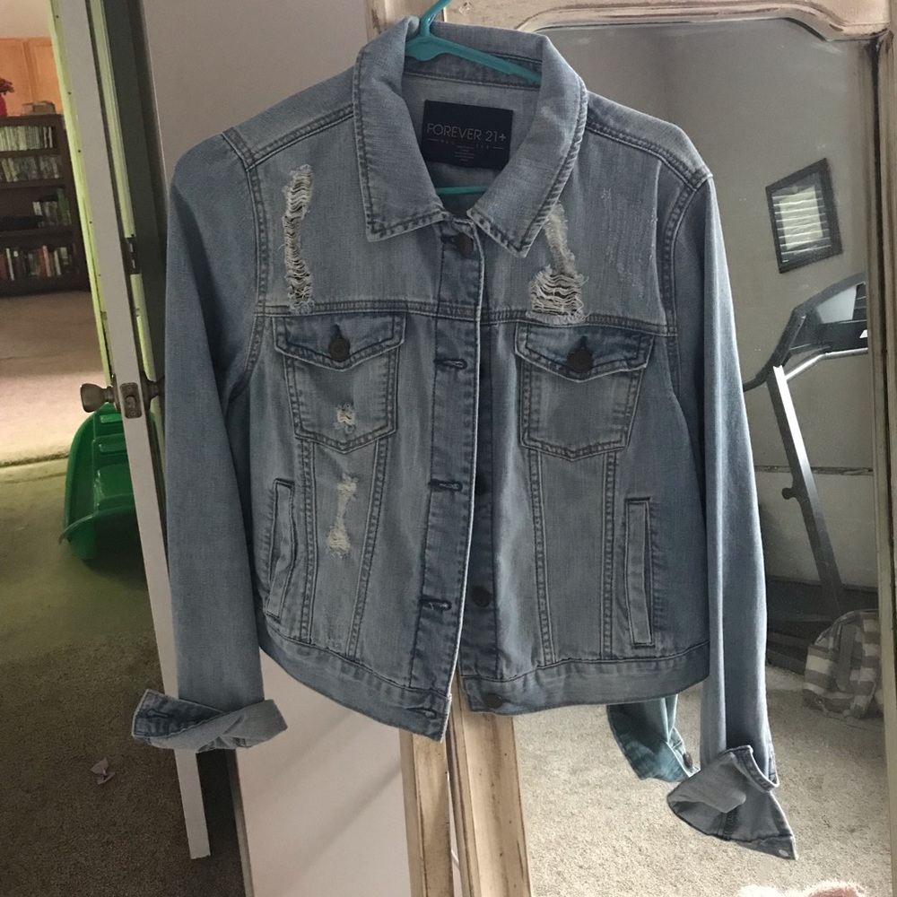 Plus size denim jacket